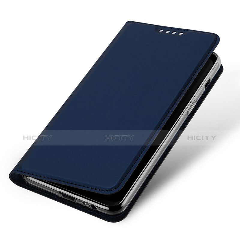 Coque Portefeuille Livre Cuir pour Samsung Galaxy A8 (2018) Duos A530F Bleu Plus