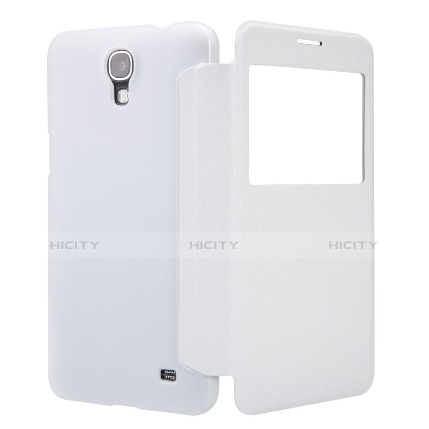 Coque Portefeuille Livre Cuir pour Samsung Galaxy Mega 2 G7508Q Blanc Plus