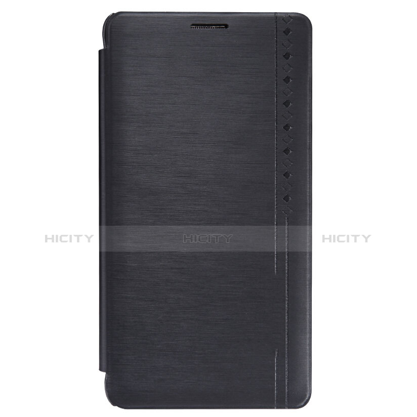 Coque Portefeuille Livre Cuir pour Samsung Galaxy Note 4 SM-N910F Noir Plus