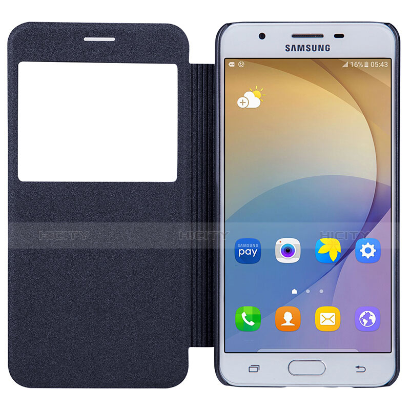 Coque Portefeuille Livre Cuir pour Samsung Galaxy On5 (2016) G570 G570F Noir Plus