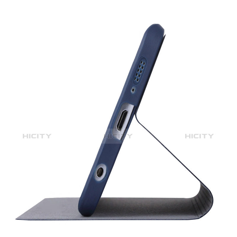 Coque Portefeuille Livre Cuir pour Samsung Galaxy S6 Edge SM-G925 Bleu Plus
