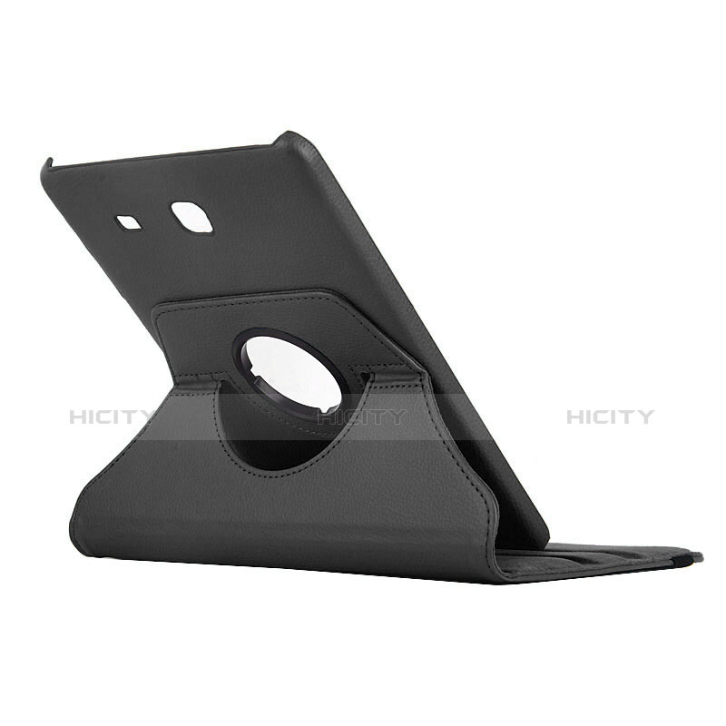 Coque Portefeuille Livre Cuir pour Samsung Galaxy Tab E 9.6 T560 T561 Noir Plus