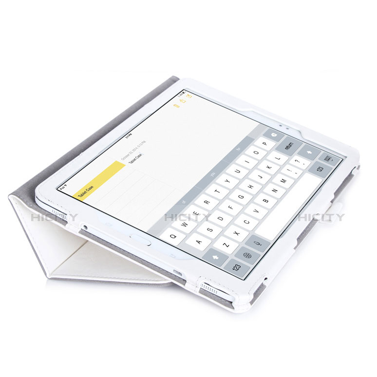 Coque Portefeuille Livre Cuir pour Samsung Galaxy Tab S2 9.7 SM-T810 SM-T815 Blanc Plus