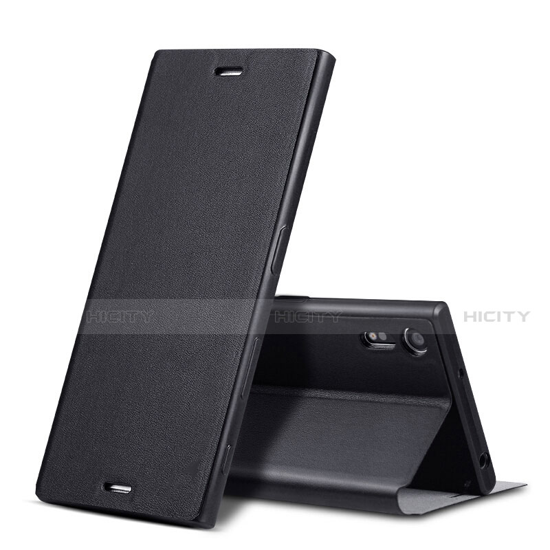 Coque Portefeuille Livre Cuir pour Sony Xperia XZs Noir Plus