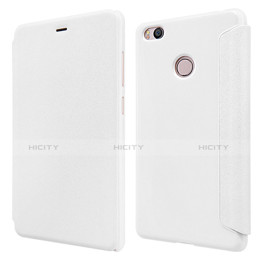Coque Portefeuille Livre Cuir pour Xiaomi Mi 4S Blanc Plus
