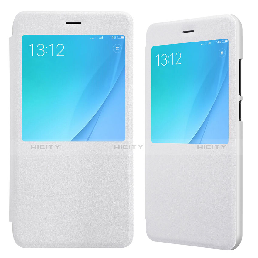 Coque Portefeuille Livre Cuir pour Xiaomi Mi 5X Blanc Plus