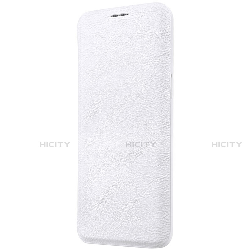 Coque Portefeuille Livre Cuir S01 pour Samsung Galaxy S8 Plus Blanc Plus