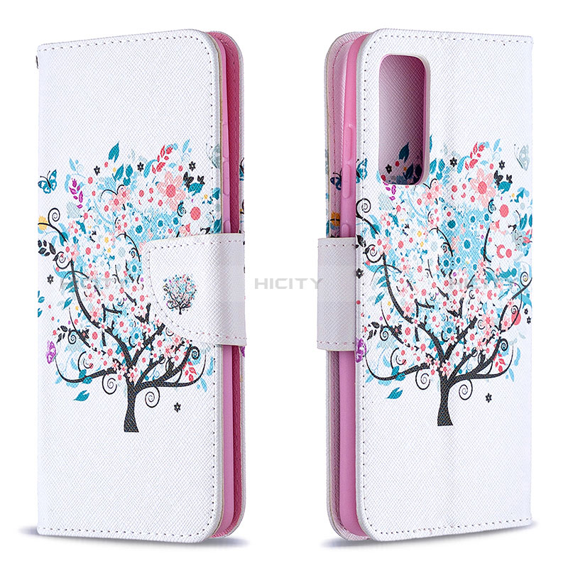 Coque Portefeuille Motif Fantaisie Livre Cuir Etui Clapet B01F pour Samsung Galaxy S20 FE 4G Blanc Plus