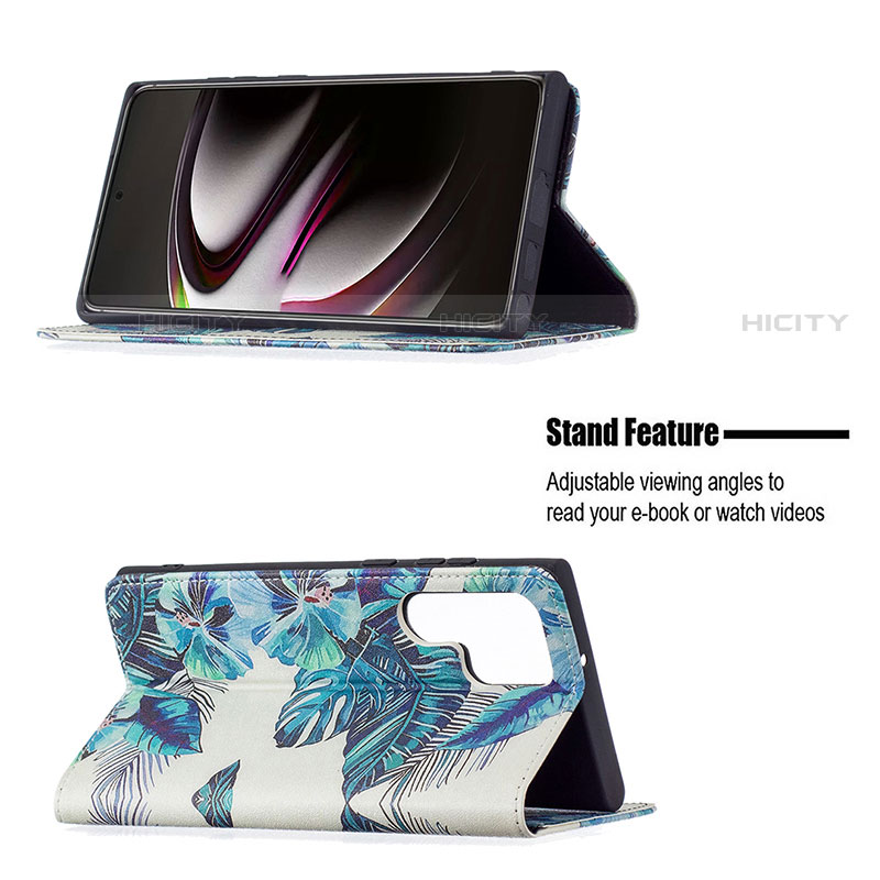 Coque Portefeuille Motif Fantaisie Livre Cuir Etui Clapet B03F pour Samsung Galaxy S21 Ultra 5G Plus