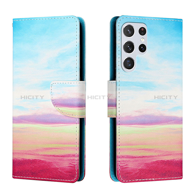 Coque Portefeuille Motif Fantaisie Livre Cuir Etui Clapet H02X pour Samsung Galaxy S22 Ultra 5G Plus