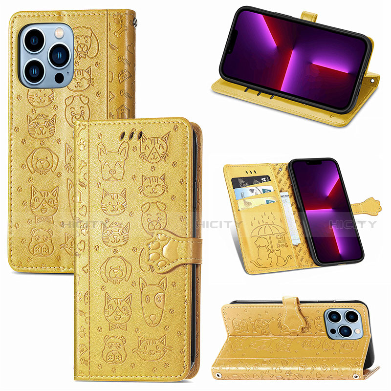 Coque Portefeuille Motif Fantaisie Livre Cuir Etui Clapet H12 pour Apple iPhone 13 Pro Plus