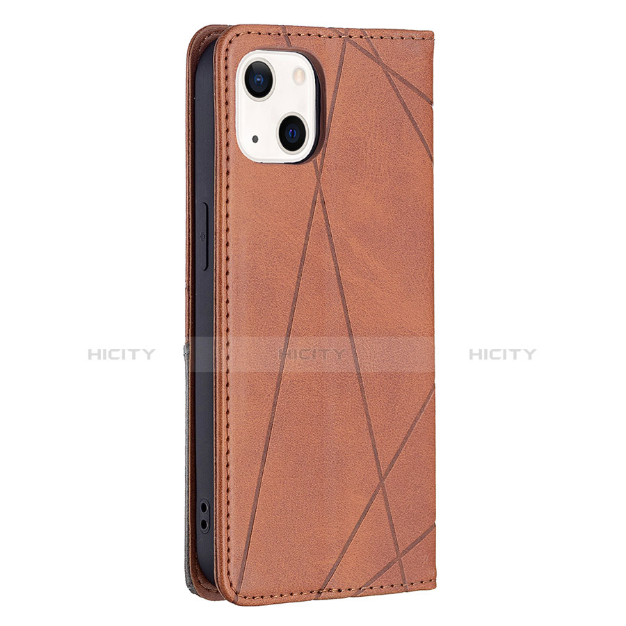 Coque Portefeuille Motif Fantaisie Livre Cuir Etui Clapet L04 pour Apple iPhone 14 Marron Plus