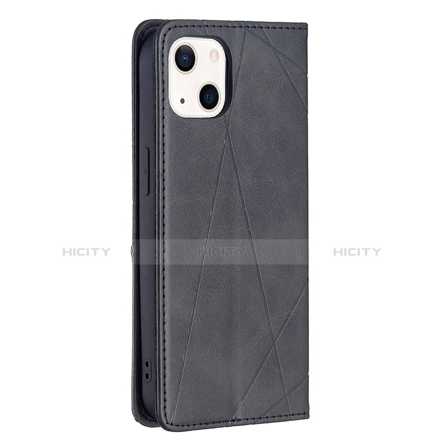 Coque Portefeuille Motif Fantaisie Livre Cuir Etui Clapet L04 pour Apple iPhone 14 Noir Plus