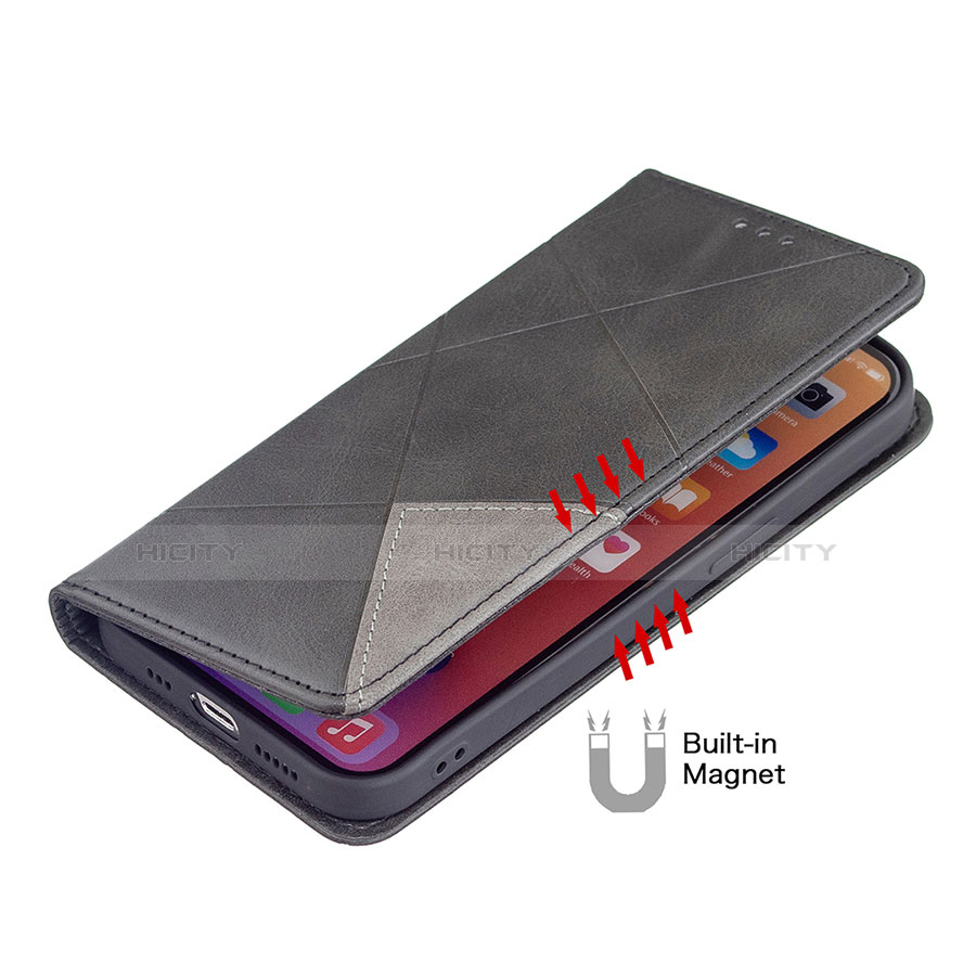 Coque Portefeuille Motif Fantaisie Livre Cuir Etui Clapet L04 pour Apple iPhone 14 Noir Plus