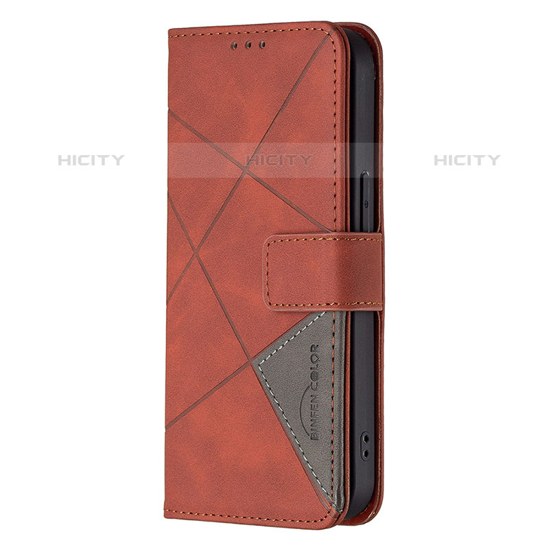 Coque Portefeuille Motif Fantaisie Livre Cuir Etui Clapet L06 pour Apple iPhone 15 Pro Marron Plus