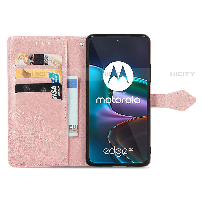 Coque Portefeuille Motif Fantaisie Livre Cuir Etui Clapet pour Motorola Moto Edge 30 5G Plus