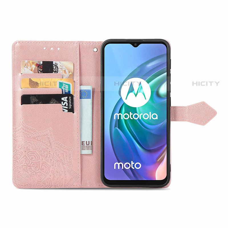 Coque Portefeuille Motif Fantaisie Livre Cuir Etui Clapet pour Motorola Moto G10 Plus