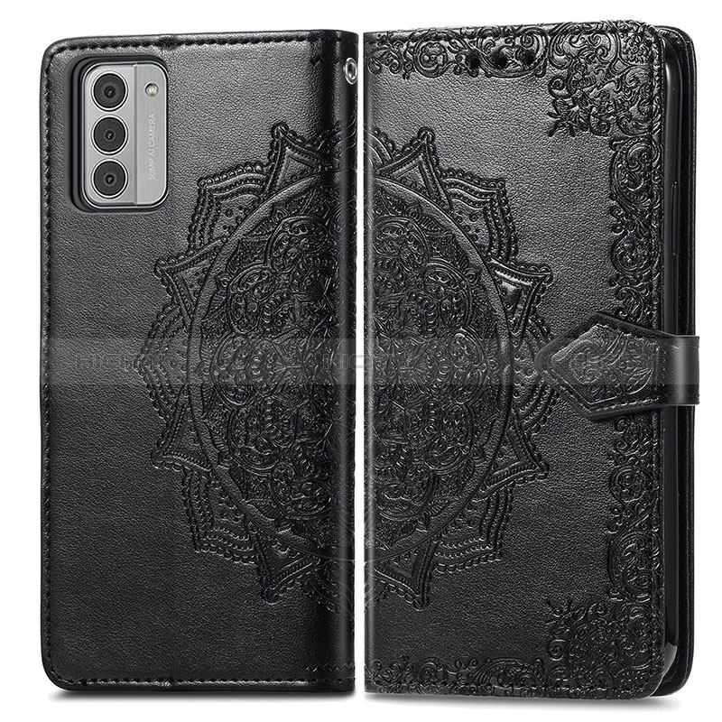 Coque Portefeuille Motif Fantaisie Livre Cuir Etui Clapet pour Nokia G42 5G Noir Plus