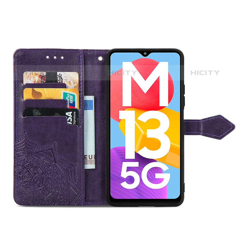 Coque Portefeuille Motif Fantaisie Livre Cuir Etui Clapet pour Samsung Galaxy M13 5G Plus