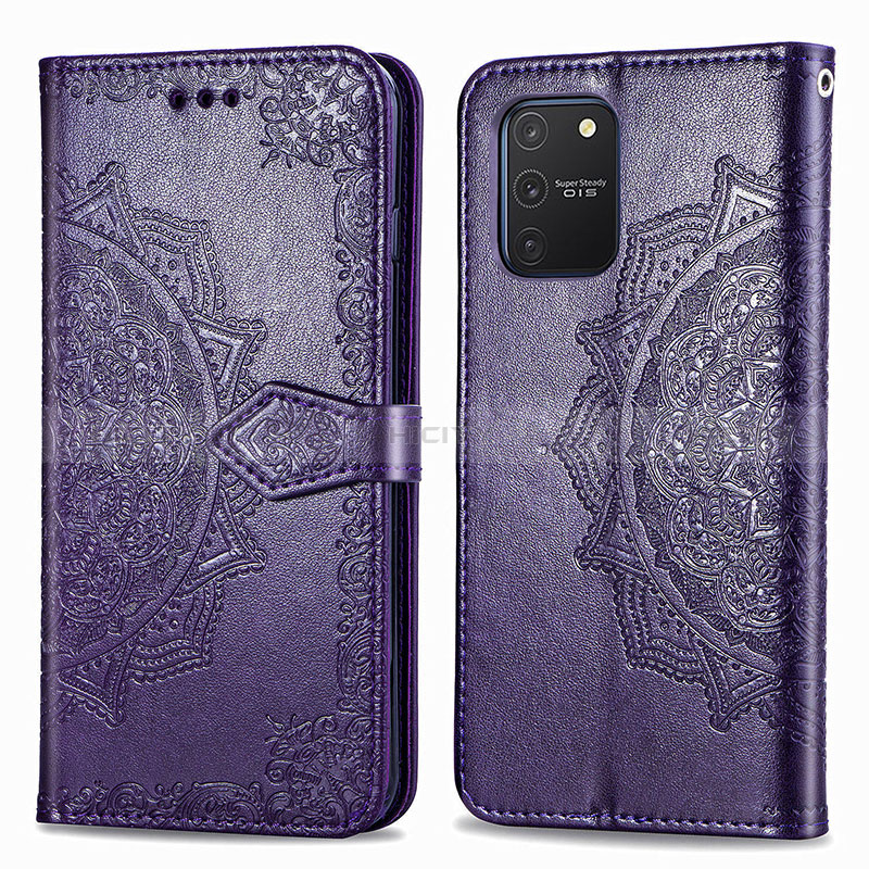 Coque Portefeuille Motif Fantaisie Livre Cuir Etui Clapet pour Samsung Galaxy M80S Violet Plus