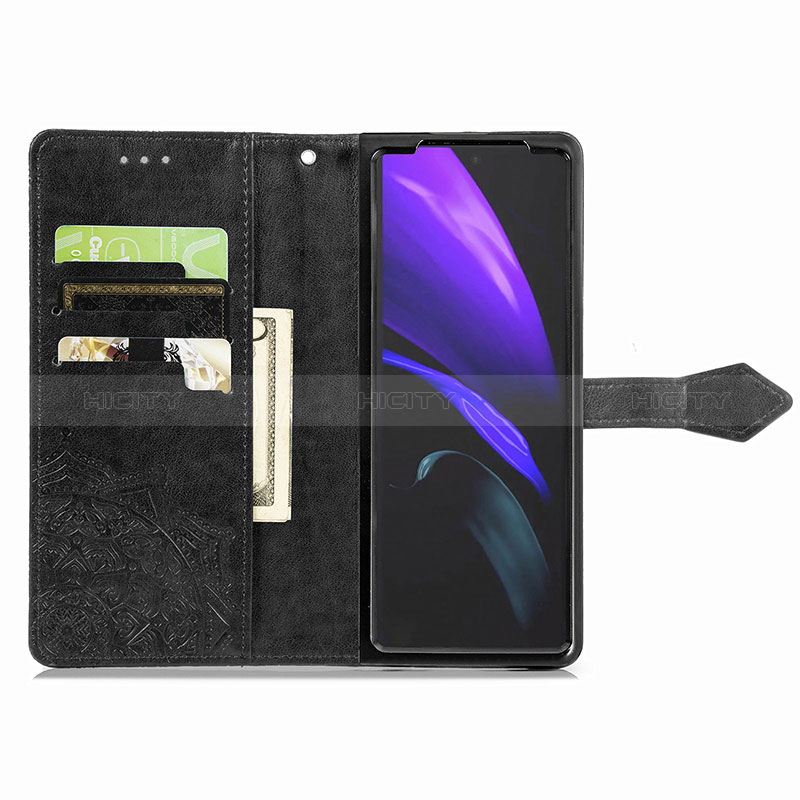 Coque Portefeuille Motif Fantaisie Livre Cuir Etui Clapet pour Samsung Galaxy Z Fold2 5G Plus