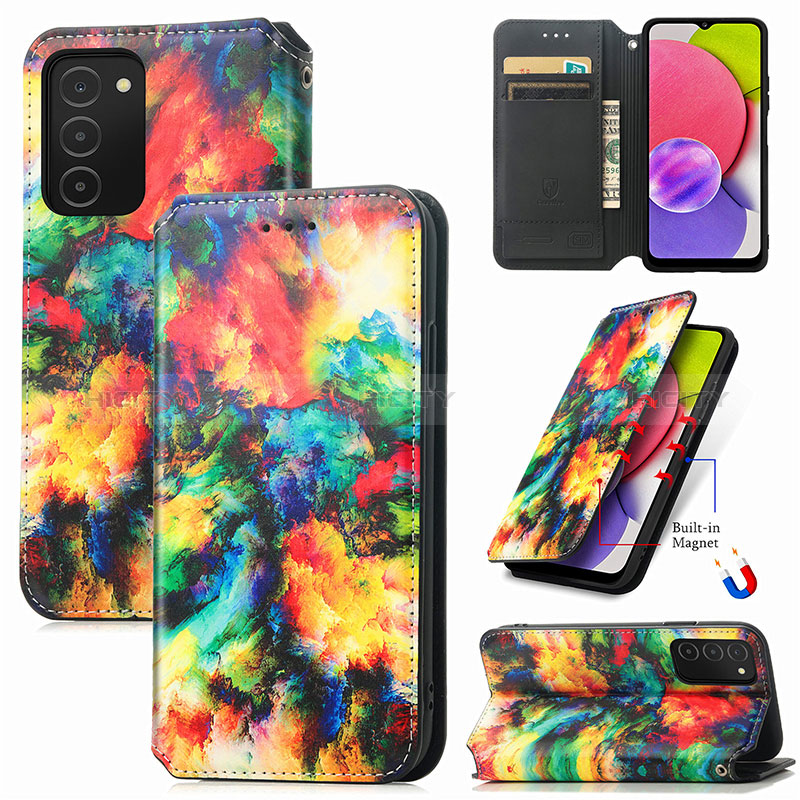 Coque Portefeuille Motif Fantaisie Livre Cuir Etui Clapet S02D pour Samsung Galaxy A02s Plus