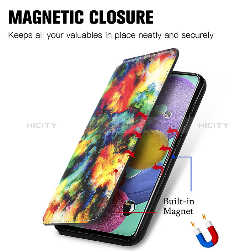 Coque Portefeuille Motif Fantaisie Livre Cuir Etui Clapet S02D pour Samsung Galaxy A51 4G Plus