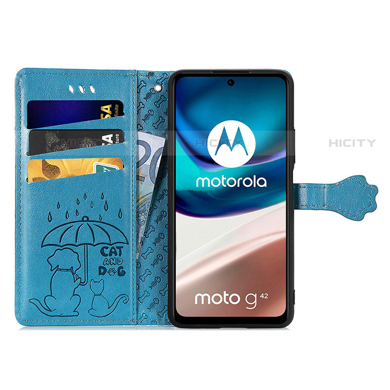 Coque Portefeuille Motif Fantaisie Livre Cuir Etui Clapet S03D pour Motorola Moto G42 Plus