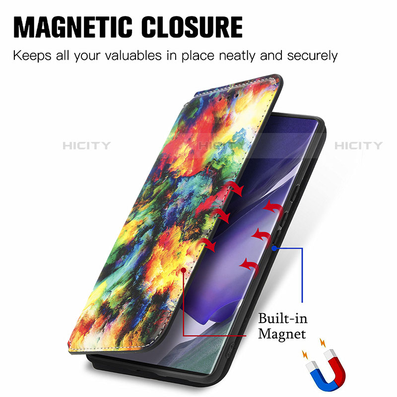 Coque Portefeuille Motif Fantaisie Livre Cuir Etui Clapet S03D pour Samsung Galaxy S21 Ultra 5G Plus