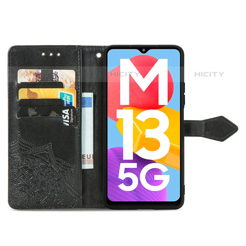 Coque Portefeuille Motif Fantaisie Livre Cuir Etui Clapet S04D pour Samsung Galaxy M13 5G Plus