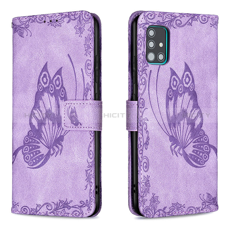 Coque Portefeuille Papillon Livre Cuir Etui Clapet B02F pour Samsung Galaxy A51 4G Plus