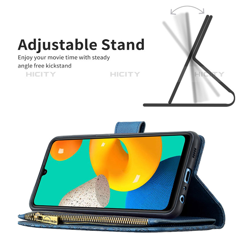 Coque Portefeuille Papillon Livre Cuir Etui Clapet B03F pour Samsung Galaxy M32 4G Plus