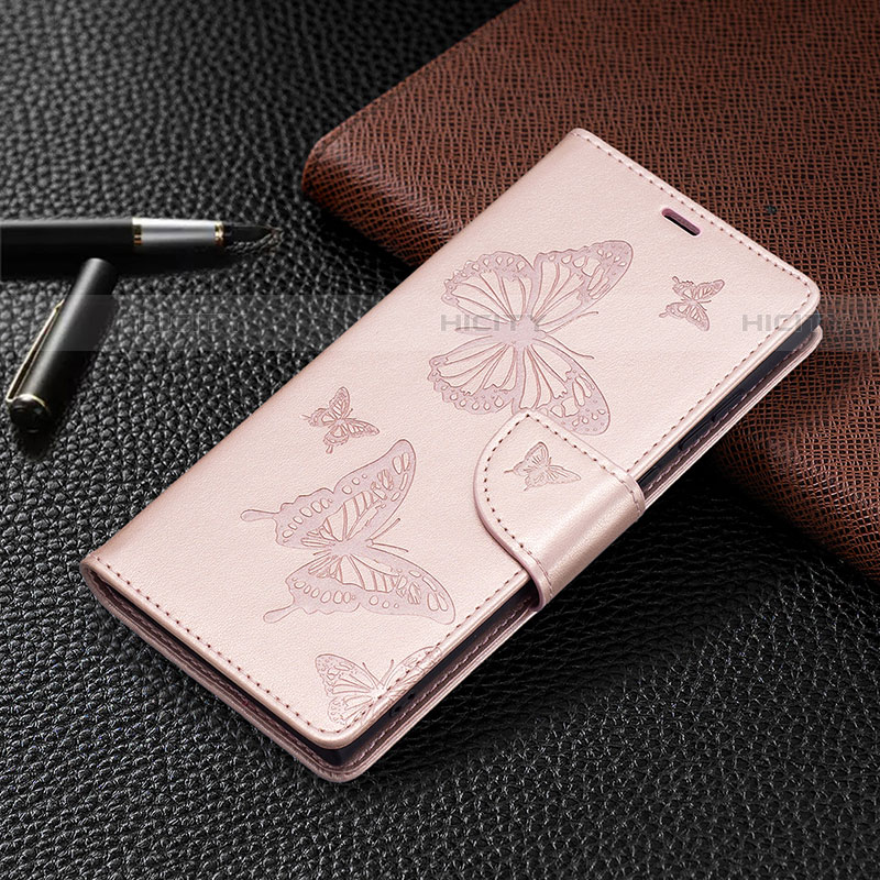 Coque Portefeuille Papillon Livre Cuir Etui Clapet B13F pour Samsung Galaxy S21 Ultra 5G Or Plus