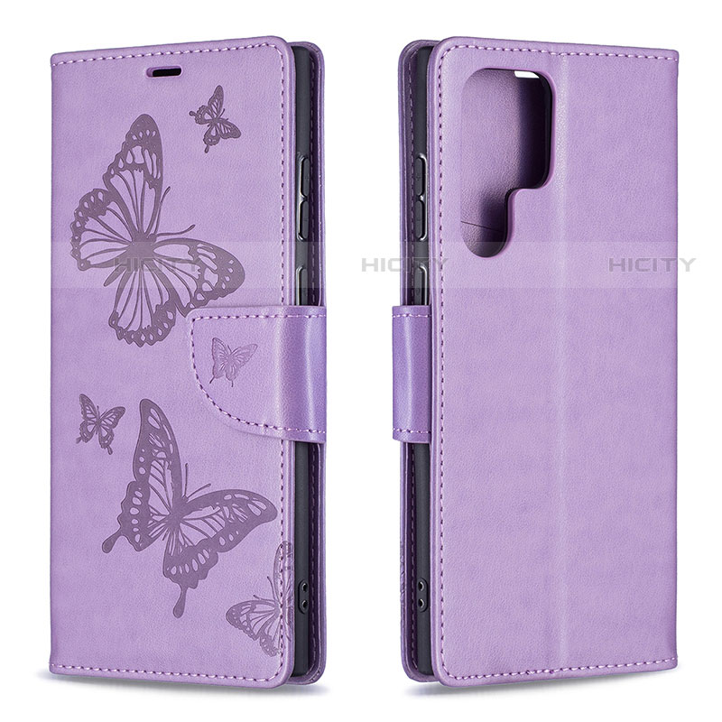 Coque Portefeuille Papillon Livre Cuir Etui Clapet B13F pour Samsung Galaxy S22 Ultra 5G Plus