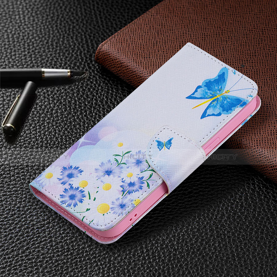 Coque Portefeuille Papillon Livre Cuir Etui Clapet L02 pour Apple iPhone 13 Pro Noir Plus