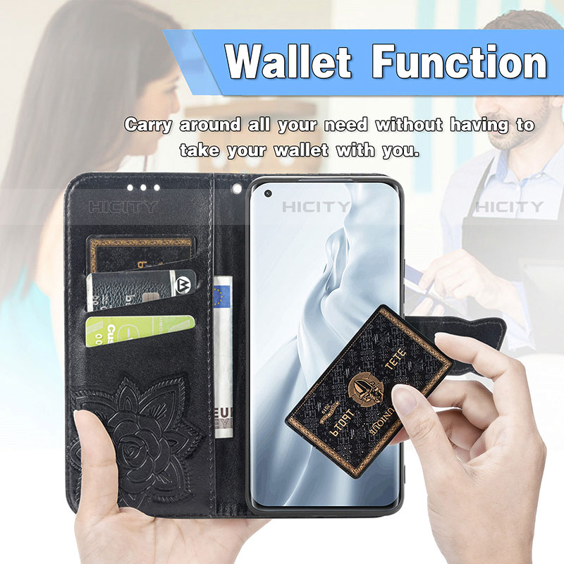 Coque Portefeuille Papillon Livre Cuir Etui Clapet L02 pour Xiaomi Mi 11 5G Plus