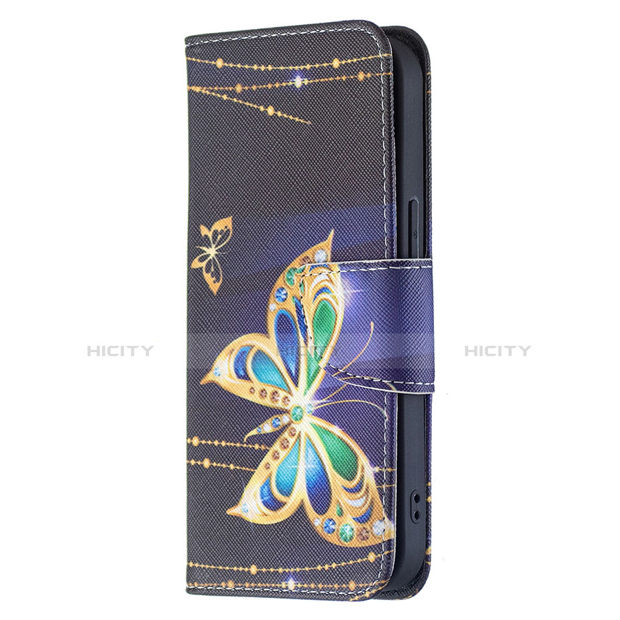Coque Portefeuille Papillon Livre Cuir Etui Clapet L07 pour Apple iPhone 14 Mixte Plus