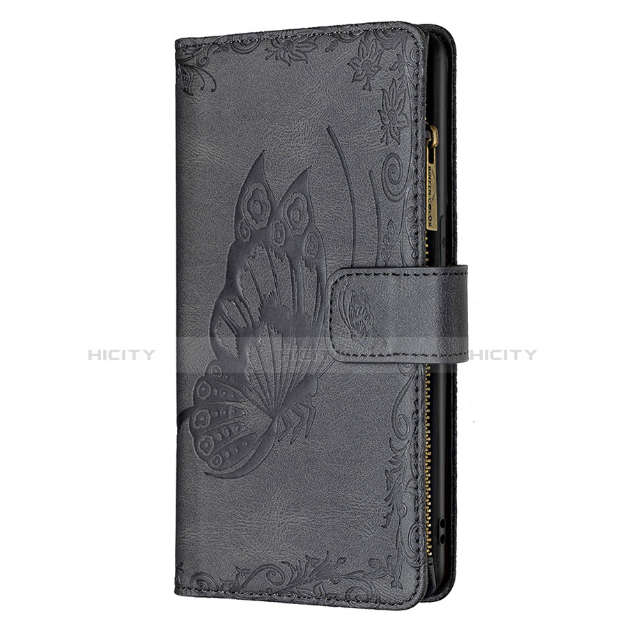 Coque Portefeuille Papillon Livre Cuir Etui Clapet L08 pour Apple iPhone 14 Noir Plus