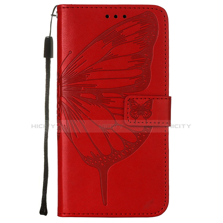 Coque Portefeuille Papillon Livre Cuir Etui Clapet L10 pour Apple iPhone 14 Plus Rouge Plus