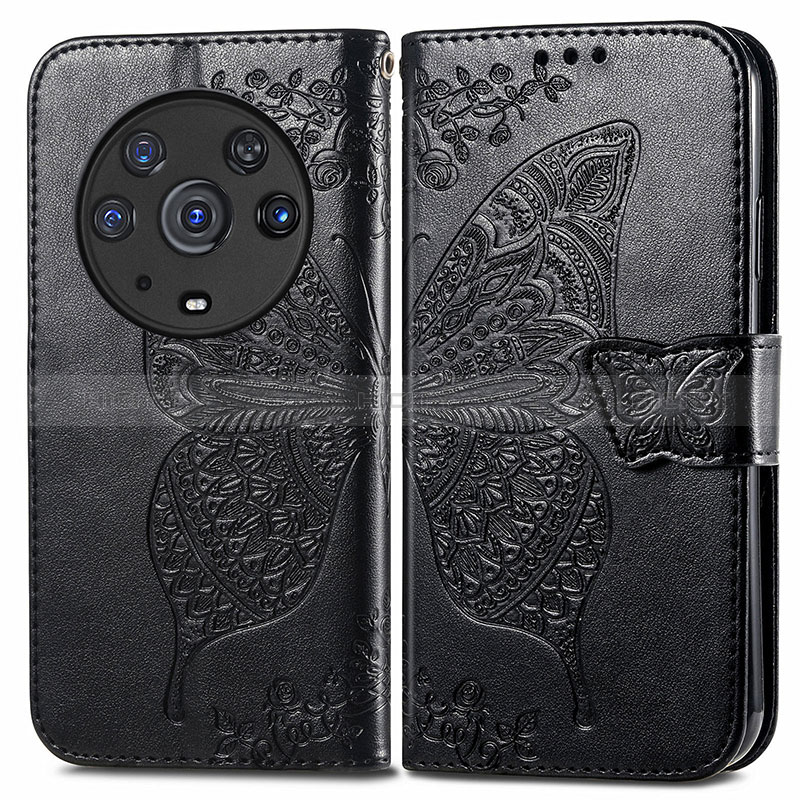 Coque Portefeuille Papillon Livre Cuir Etui Clapet pour Huawei Honor Magic3 Pro 5G Plus