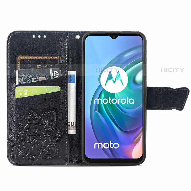 Coque Portefeuille Papillon Livre Cuir Etui Clapet pour Motorola Moto G10 Plus