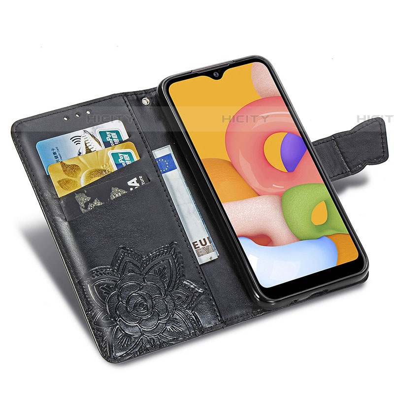 Coque Portefeuille Papillon Livre Cuir Etui Clapet pour Samsung Galaxy A01 SM-A015 Plus