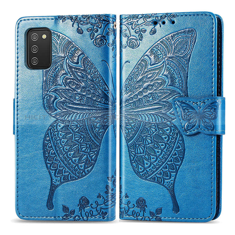 Coque Portefeuille Papillon Livre Cuir Etui Clapet pour Samsung Galaxy A02s Plus