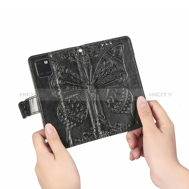 Coque Portefeuille Papillon Livre Cuir Etui Clapet pour Samsung Galaxy A81 Plus