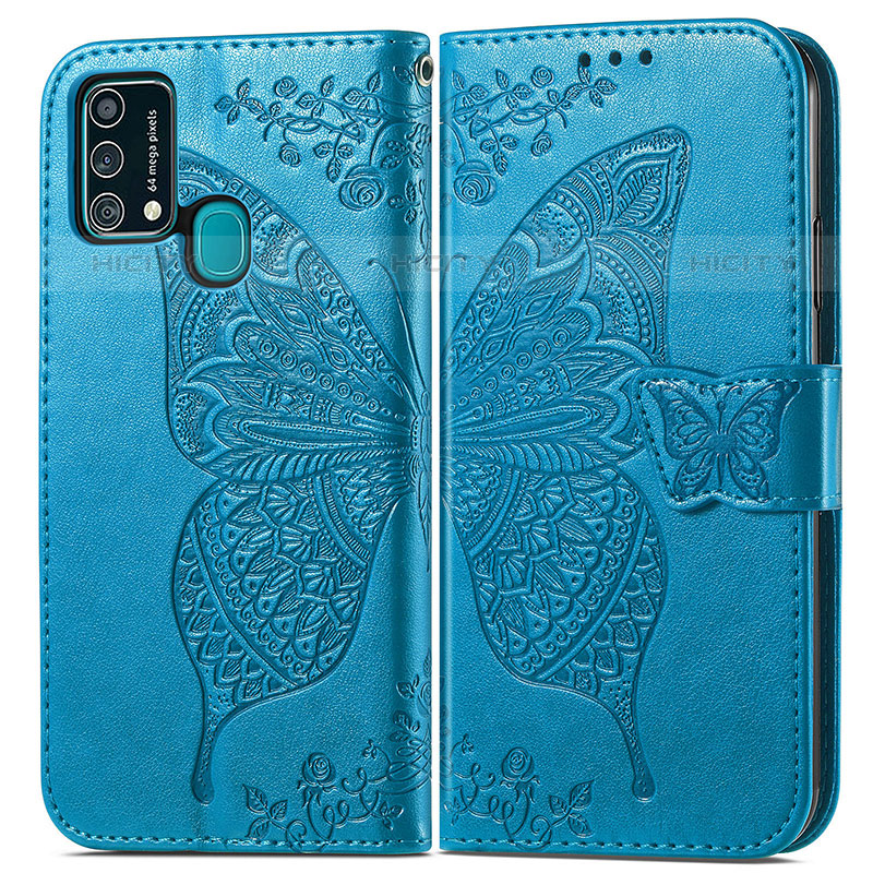 Coque Portefeuille Papillon Livre Cuir Etui Clapet pour Samsung Galaxy F41 Plus