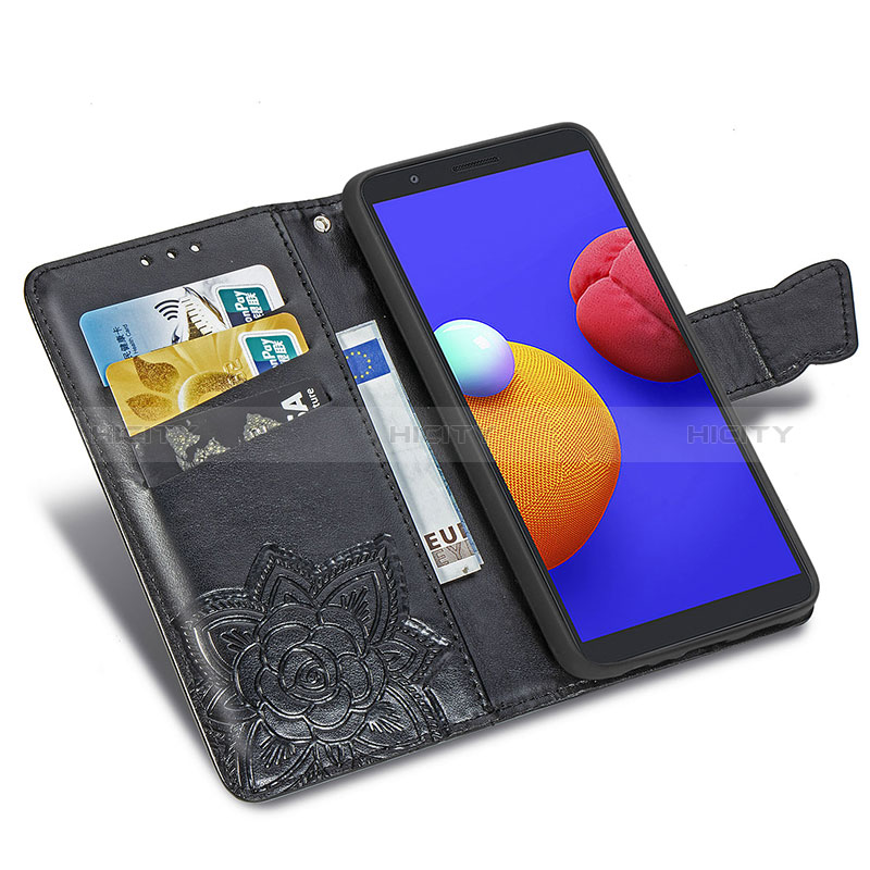 Coque Portefeuille Papillon Livre Cuir Etui Clapet pour Samsung Galaxy M01 Core Plus