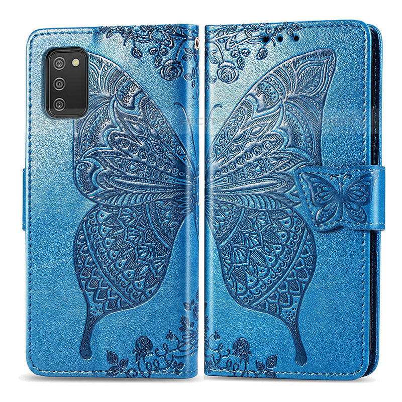 Coque Portefeuille Papillon Livre Cuir Etui Clapet pour Samsung Galaxy M02s Plus