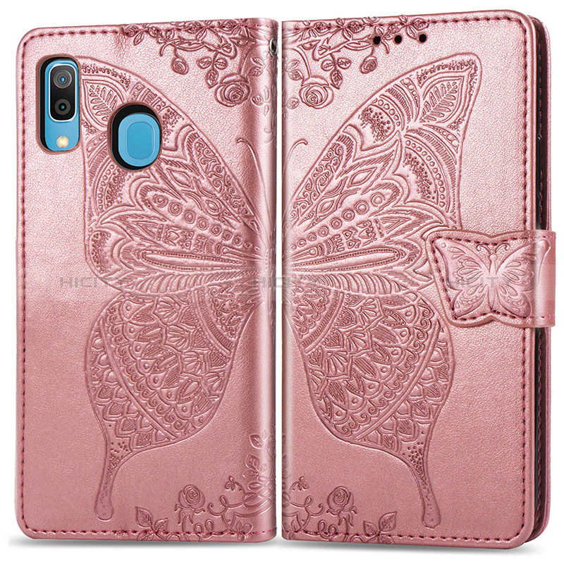 Coque Portefeuille Papillon Livre Cuir Etui Clapet pour Samsung Galaxy M10S Plus