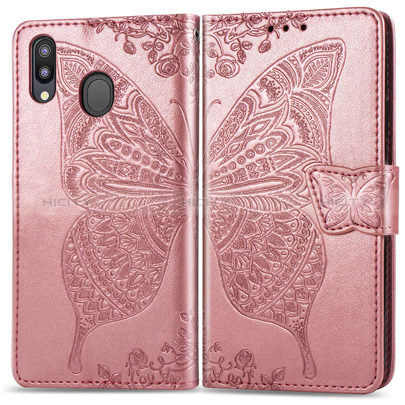 Coque Portefeuille Papillon Livre Cuir Etui Clapet pour Samsung Galaxy M20 Plus