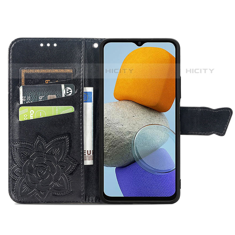 Coque Portefeuille Papillon Livre Cuir Etui Clapet pour Samsung Galaxy M23 5G Plus